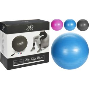 Yoga bal - Fitness bal - Inclusief gratis pomp - 75 cm - Blauw