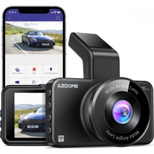 AZDome Dashcam Parkeerstand Ultra 4K Resolutie Wifi GPS 64GB Micro SD - Dashcam voor auto met optionele achter camera - IPS - M63 PRO -