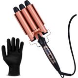 My Green Deal - Wafeltang Keramisch voor Haar - Krultang met Beschermingshandschoen - Golvenkrultang - Wafel tang 25mm - Waver - Wavertang Beach Waves -