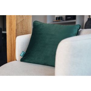 Qnuss Elektrisch Warmtekussen - Oplaadbaar - Energiebesparend & Duurzaam - Fluweel - Emerald green - 45x45 - Infraroodwarmte - Inclusief Powerbank