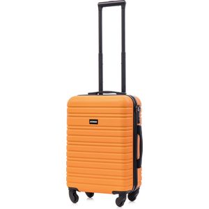 BlockTravel handbagage reiskoffer S met wielen afneembaar 39 liter - inbouw TSA slot - lichtgewicht - oranje