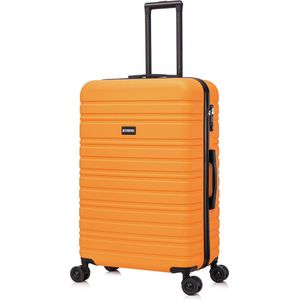 BlockTravel reiskoffer L met dubbele wielen 95 liter - inbouw TSA slot - lichtgewicht - oranje