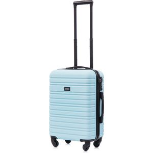 BlockTravel handbagage reiskoffer S met wielen afneembaar 39 liter - inbouw TSA slot - lichtgewicht - licht blauw