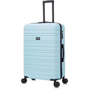 BlockTravel reiskoffer L met dubbele wielen 95 liter - inbouw TSA slot - lichtgewicht - licht blauw