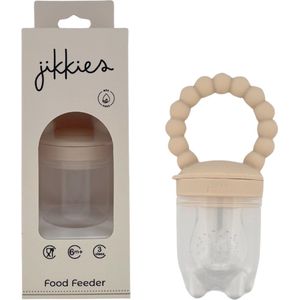 Fruitspeen - 3 Speenmaten S + M + L - Baby Fruitspeen - Fruit Zuiger - Fruit of Groente - 100% Siliconen - Beige