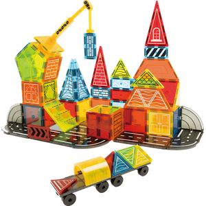 Goody King Magnetische bouwstenen voor kinderen, 300 delen, bosbibliotheek met dieren en weg, magnetisch constructiespel, creatief STEM-cadeau voor kinderen vanaf 3 jaar