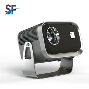 S.F. Mini Beamer - Film Projector met Bluetooth - Draagbare Beamer - 4K Kwaliteit - Zilver