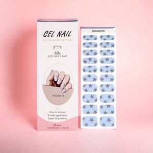 NailGlow - Gel Nagel Wraps - Blauwe ster - Gel Nagel Stickers - Nail Wraps - Gel Nail Wraps - Gel Nail Stickers - Nail Art - Nail Foil