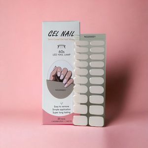 NailGlow - Gel Nagel Wraps - Wit/Roze getint - Gel Nagel Stickers - Gel Nagel Folie - Nail Wraps - Bij elke 2 pakjes die je besteld ontvang je een gratis Nagelriemolie pen t.w.v €7,85! - Gel Nail Stickers - Nail Art - Nail Foil