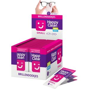 Happy Clean Brillendoekjes - 100 Stuks - Vochtige Brilpoetsdoekjes - Voordeelpack