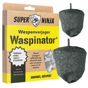 Super Ninja Waspinator Wespenverjager - 2 stuks - Weerbestendige Nepwespennestval - Ecologisch & Zeer Effectieve Natuurlijke Wespafschrikker