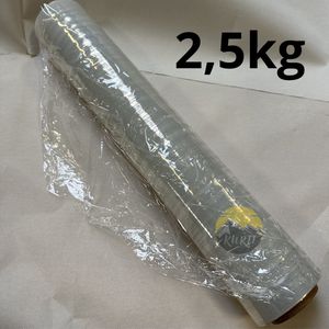 KURTT - Wikkelfolie - Stretchfolie - Rekfolie - Palletfolie - 17micron - 2,5kg - eenzijdig Klevend en Transparant - TOPKWALITEIT