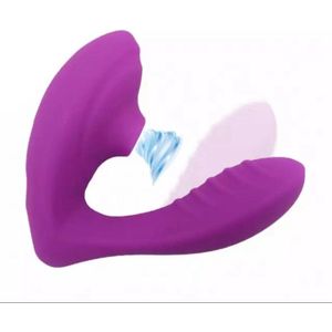Vibrator D5 - Royal Empire - 2 in 1 Zuig - Paars - Vibrators voor Vrouwen Dildo Vibrator Sexspeeltjes voor Koppels - Dubbele Orgasme - Clitoris en G-spot Vibrator - Sex Toys - Koppel Seks Speeltjes - Voor Hem - Voor Haar