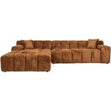 Sofa Cube 3-zits + lounge links (Be Lovely 603 Cinnamon)