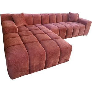 Sofa Cube 3-zits + lounge links (Fusion 92 Blush)