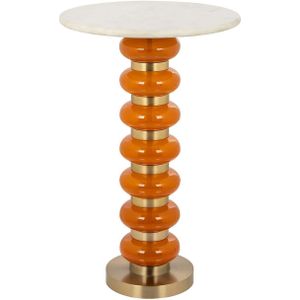 Richmond - Barbara - Bijzettafel - Oranje - Aluminium/Glas