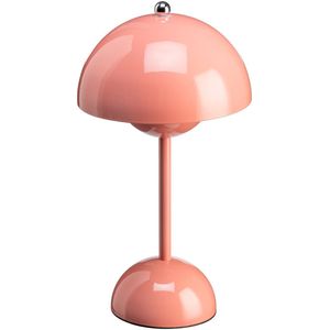 Luxus - Josephine - Tafellamp - Roze - Draadloos - Oplaadbaar - Dimbaar - LED