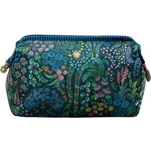 Pip Studio Cooper Cosmetic Purse Querida Dark Velvet Dark Blue 30x13.8x20.7cm Toilettas 1 st