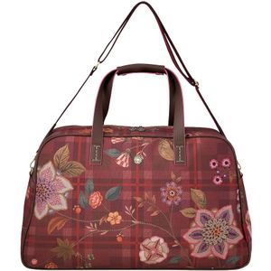 Pip Studio Tovy Weekendtas - Flores Felices Reistas - Rood - 57x22x37cm