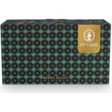 Pip Studio Berry Blues Espresso Kop en Schotel 120ml Set van twee Donkerblauw Bloemen Cadeaudoos