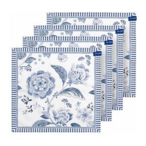 Servet Pip Studio Royal Regal Flower Blue (Set van 4)-40 x 40 cm