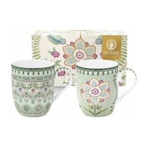 Pip Studio - Lily&Lotus - Mok - Lichtgroen - Set van 2 - 145 ml