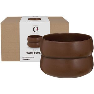 Schüssel vtwonen Ceramic Brown 16 cm (Set von 2)