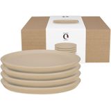 Set/4 Borden - Licht Grijs - Keramiek - 17cm