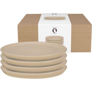 Set/4 Borden - Licht Grijs - Keramiek - 17cm