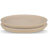 vtwonen - Ontbijtborden - Serviesset - Licht Grijs - Keramiek - Set van 2 borden