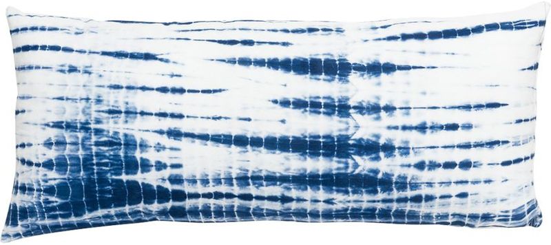 vtwonen - Rectangular Tie-Dye - Sierkussen - Blauw-Wit - Katoen
