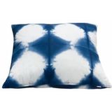 vtwonen - Square Tie-Dye - Sierkussen - Blauw/Wit - Katoen