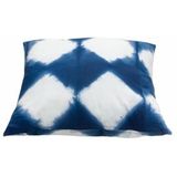vtwonen - Square Tie-Dye - Sierkussen - Blauw/Wit - Katoen