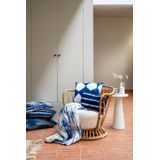 vtwonen - Square Tie-Dye - Sierkussen - Blauw/Wit - Katoen