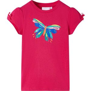 Kindershirt 128 felroze