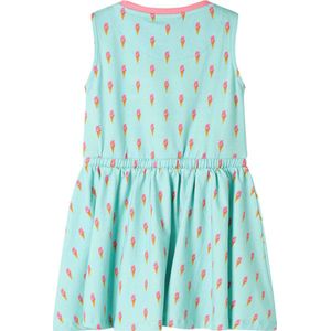 Kinderjurk - Lichtmint - Met Trekkoord - IJsjes Bedrukt