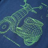 vidaXL - Kindershirt - Donkerblauw - Korte Mouwen - Ronde Halslijn