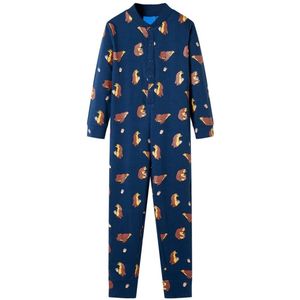 Kinderonesie 104 blauw, kinderjumpsuit, kinderkleding, kinderpyjama's uit één stuk, kinderjumpsuit, overallpyjama's voor kinderen