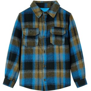 vidaXL - Kinderoverhemd - met - omgeslagen - kraag - 92