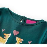 vidaXL - Kindershirt - Donkergroen - Lange Mouwen