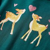 vidaXL - Kindershirt - Donkergroen - Lange Mouwen