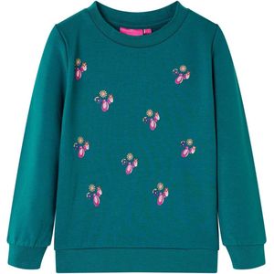 vidaXL - Kindertrui - Donkergroen - 128