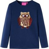 vidaXL - Kindershirt - Marineblauw - Lange Mouwen