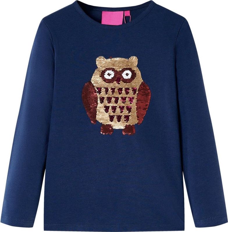 vidaXL - Kindershirt - Marineblauw - Lange Mouwen