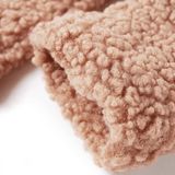 vidaXL - Kinderjas - met - capuchon - 92 - Teddy - kunstvacht - lichtcognackleurig