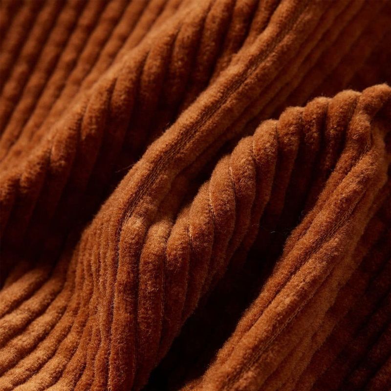 vidaXL - Kinderrok - Cognac - A-lijn - Met Zakken - Ribfluweel