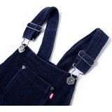 vidaXL - Kindertuinjurk - Marineblauw - Ribfluweel