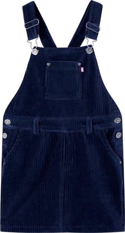 vidaXL - Kindertuinjurk - Marineblauw - Ribfluweel