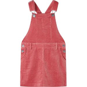 Kindertuinjurk 92 ribfluweel roze, kinderkleding, kinderjurk, meisjeskleding, kinderkled, jongenskleding, kinderen jurk, kinderjurkje