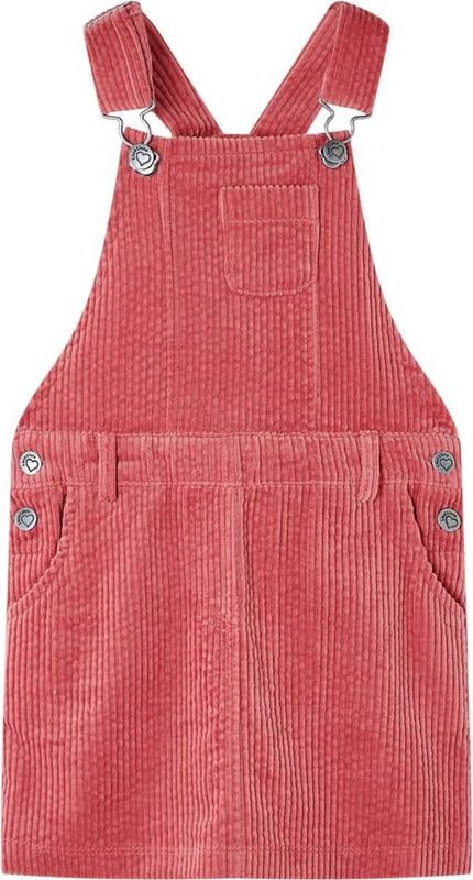 Kindertuinjurk 92 ribfluweel roze, kinderkleding, kinderjurk, meisjeskleding, kinderkled, jongenskleding, kinderen jurk, kinderjurkje